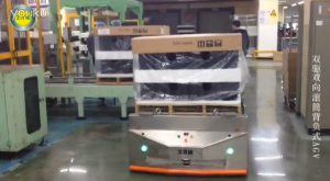 艾吉威双驱双向滚筒背负式AGV