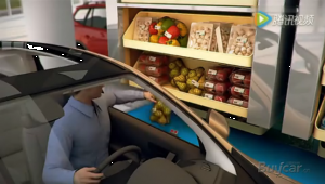 未来汽车穿梭超市