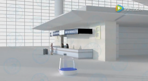 米克力美机场引导行李机器人