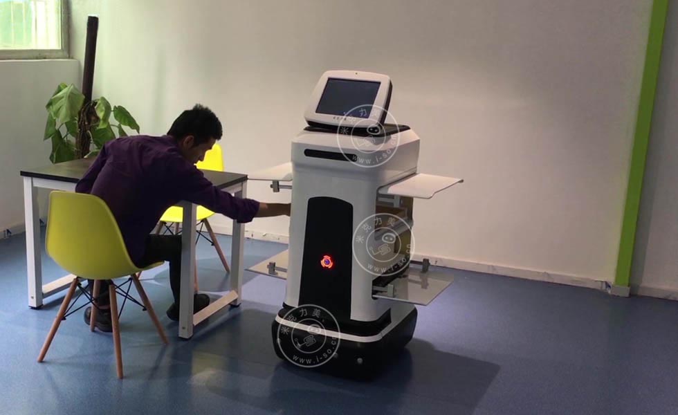 激光导航餐厅机器人M-51 robot送餐服务机器人_中国AGV网(www.chinaagv.com) 激光导航餐厅机器人M-51 robot送餐服务机器人_中国AGV网(www.chinaagv.com)
