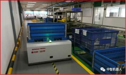 中智机器人成功地为行业龙头苏美达集团建设 智能AGV小车立库物流系统