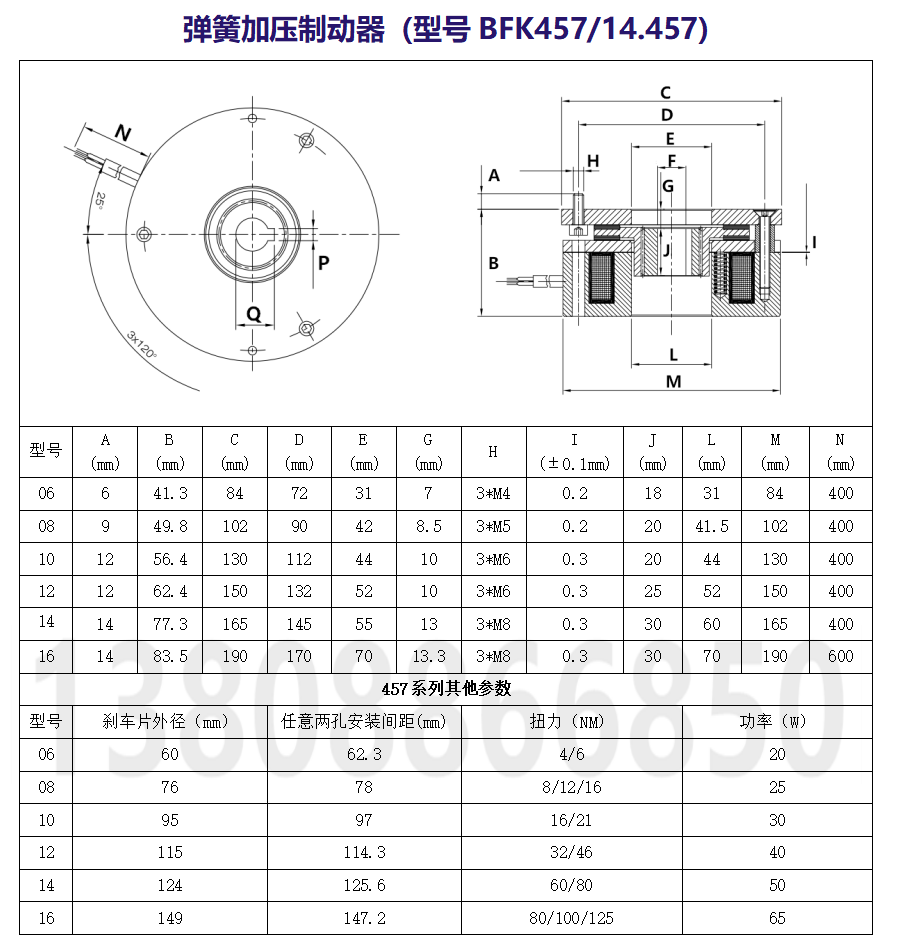 电动叉车驱动轮刹车制动器BFK457-06 6Nm 24VDC_中国AGV网(www.chinaagv.com)