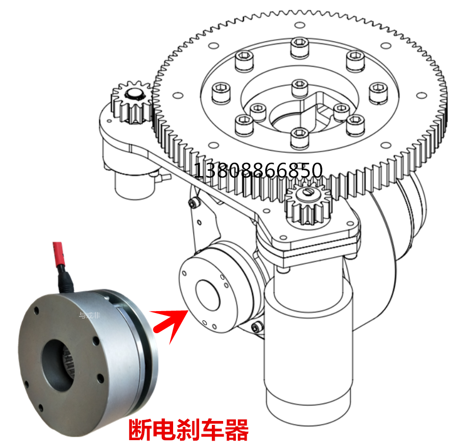 BFK457-08断电刹车器AGV差速轮伺服电机动力轮弹簧加压抱闸