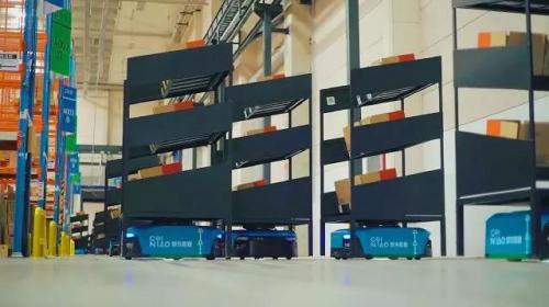 菜鸟未来园投七百台AGV 建成最大机器人仓库