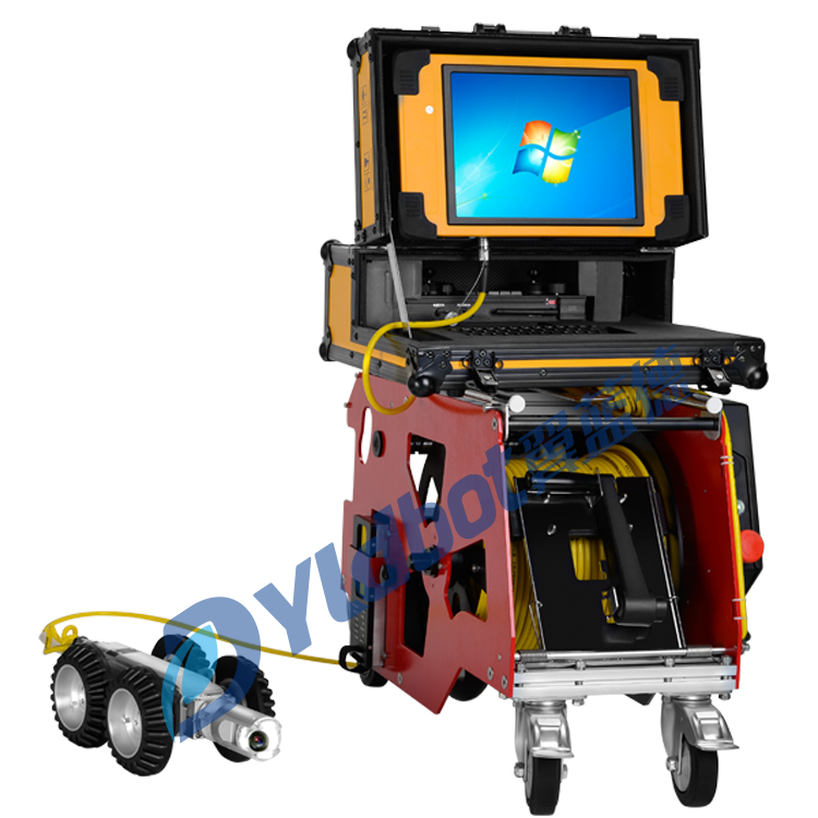C1管道爬行机器人，管道检测设备，自动生成缺陷报告。www.landrobots.com_中国AGV网(www.chinaagv.com)