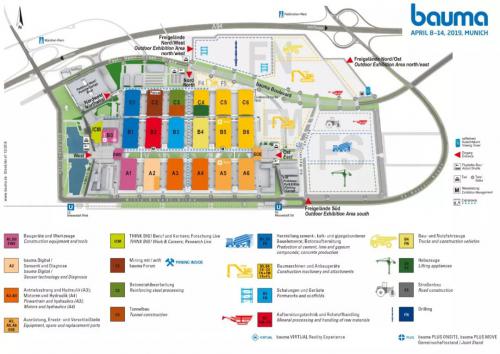614,000㎡，bauma 2019全新展馆布局震撼发布(2020年11月24-27日)