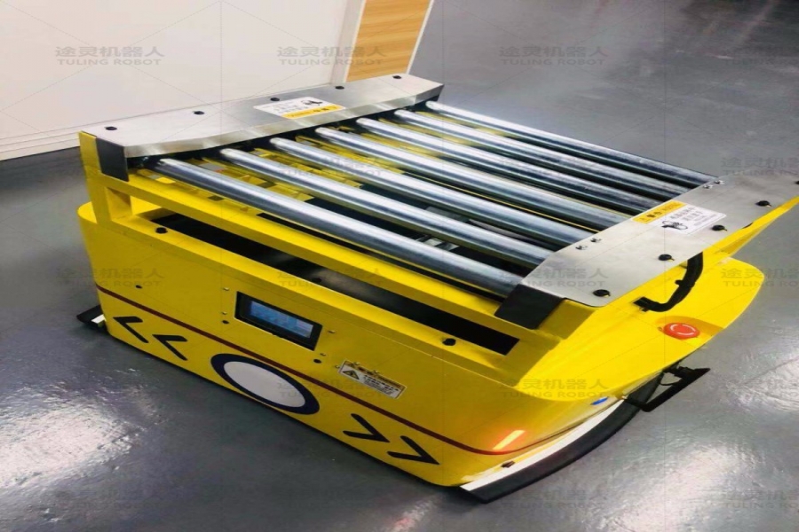 途灵:单驱双向滚筒移栽式AGV
