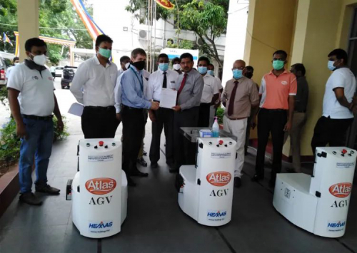 Atlas Axillia再赠三台AGV机器人 为战疫工作者保驾护航