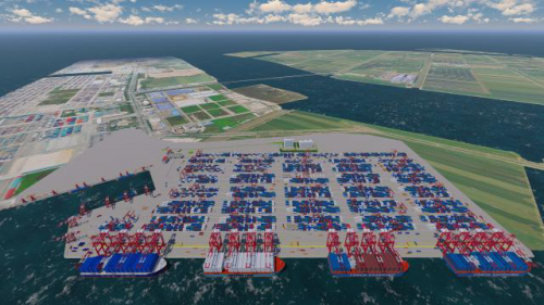 振华重工建粤港澳大湾区首个全自动码头，首创智能导引车运输