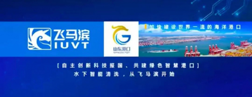 国内首创飞马滨水下智能清洗机器人亮相山东港！