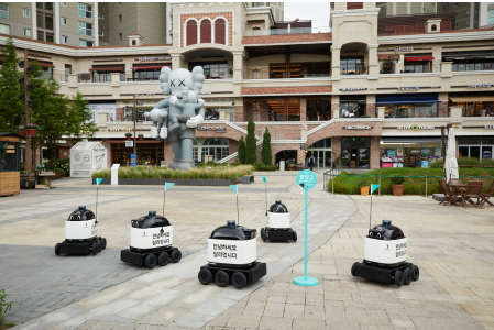 Baemin引入了韩国首个户外送货机器人