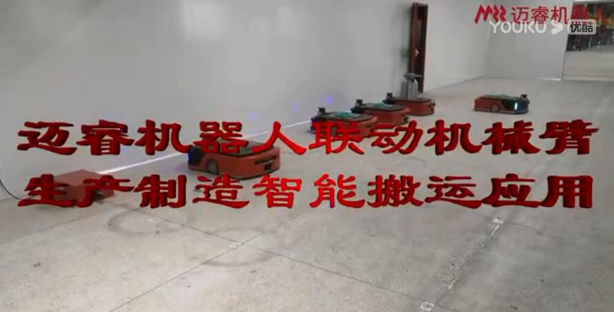 迈睿机器人联动机械臂生产制造智能搬运应用，助力智能制造