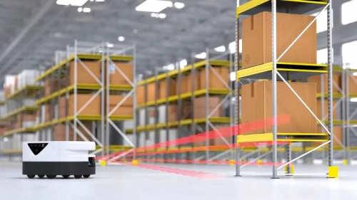 R2300多层激光扫描仪，为物流应用中的自主移动小车“保驾护航”