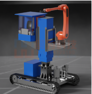 东方昊 可升降移动式喷砂机器人