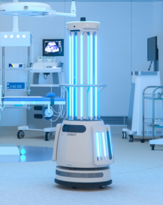 中国UBTECH公司在CES 2022展会上展示UV-C机器人