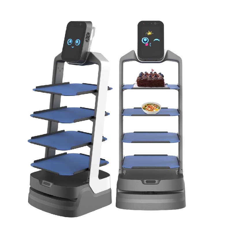 车间工厂配送机器人 餐厅送餐语音对话 