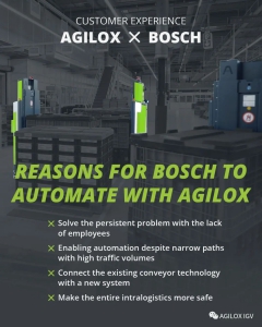AGILOX自主移动机器人为博世内部物流实现创新