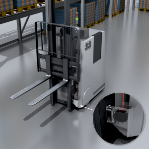 来自西克（ Sick ）的应用于无人叉车的 DT80 距离传感器