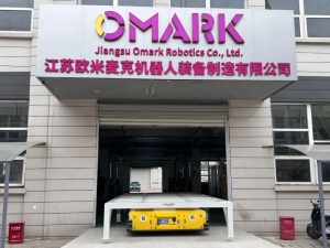 助力新能源储能行业智能化工厂建设 | 欧米麦克自主研发的20T重载3D SLAM无反激光导航AGV通过客户厂验顺利发货