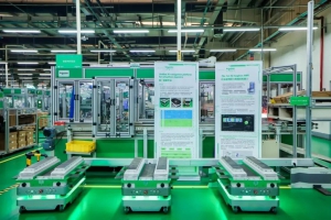 AGV小车化身物料搬运“智能转运达人”在车间穿梭往来