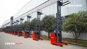 批量交付|10余台MiMA站驾前移式叉车批量启程，华南快销品龙头企业仓储迎来新动力