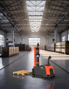 锐曼机器人——大牛无人堆高叉车震撼发布，开启仓储物流新时代！