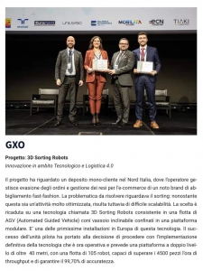 立镖3D分拣助力GXO荣获2024年度物流技术与创新奖！