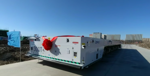 泰达企业发布国内首台300吨无人驾驶AGV