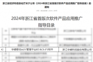 创新领航 首版荣耀 | 华睿科技RCS机器人调度系统荣列浙江省首版次软件产品！