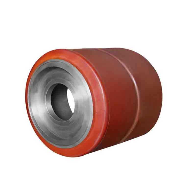 重载铸铁芯包胶轮 一体浇注聚氨酯裹胶轮 耐摩擦高承载