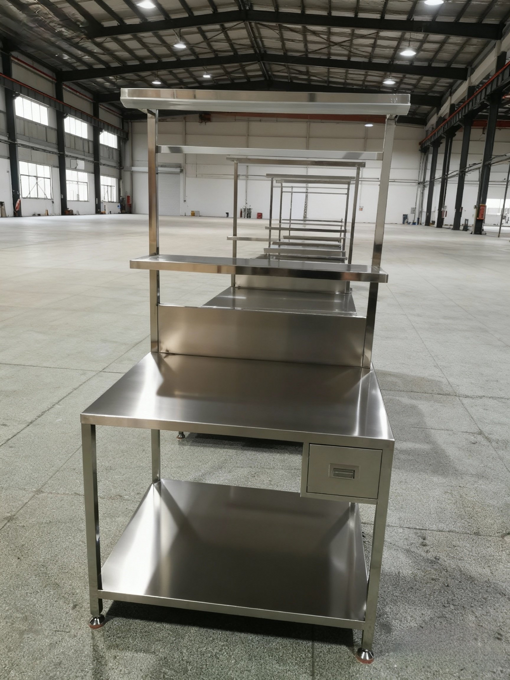 附近不锈钢焊接加工钣金加工定制不锈钢工作台推车物料架货架车间设备配套源头厂家