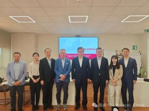 中国驻米兰总领馆张承刚领事一行参观博索尼意大利公司 
