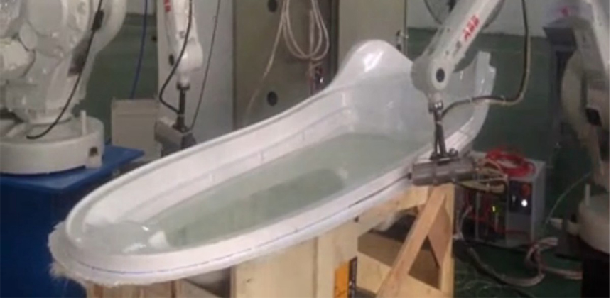 广东力生浴缸切割机器人_中国AGV网(www.chinaagv.com) 广东力生浴缸切割机器人_中国AGV网(www.chinaagv.com)